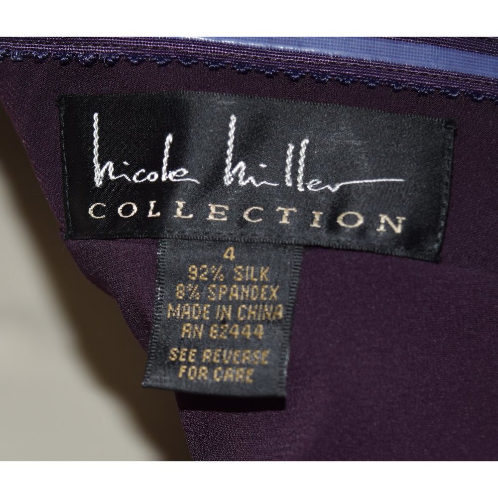 Nicole Miller Purple formal dress sz 4 - Picture 6 of 6